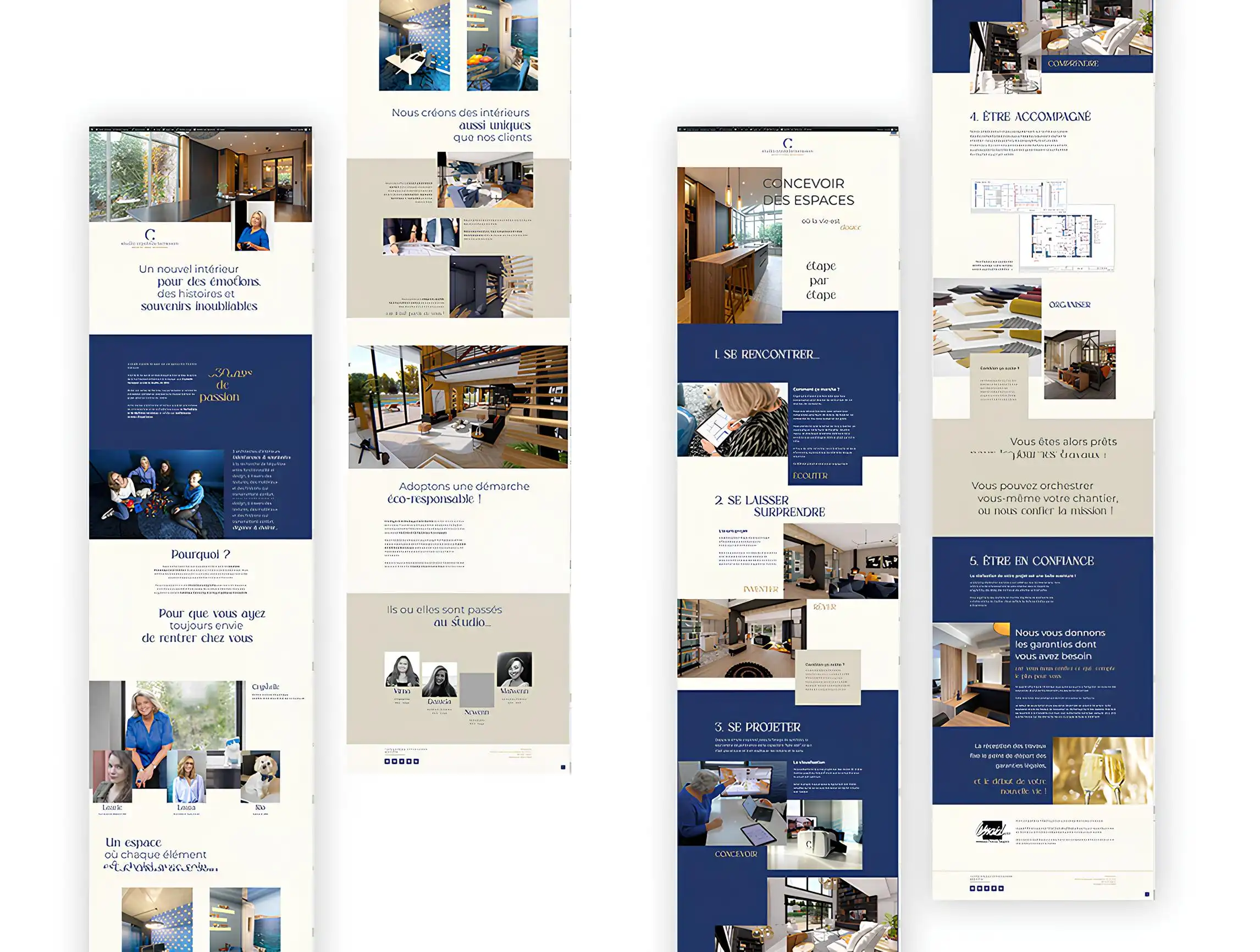 Mock up du webdesign et de l'intégration Wordpress réalisés pour le Studio Crystelle Terrasson