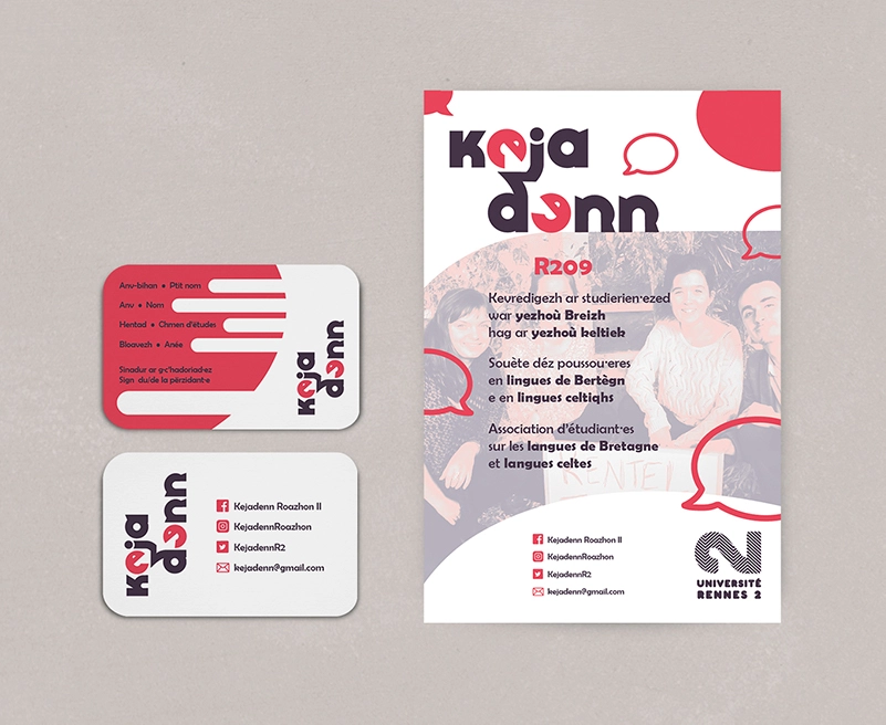 Kejadenn : Création de cartes de visite et de flyers - Rennes